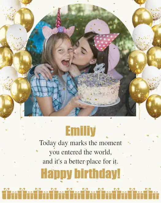 Birthday Greeting card example