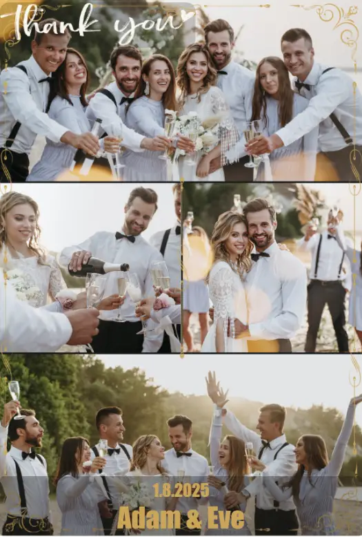 Wedding collage example