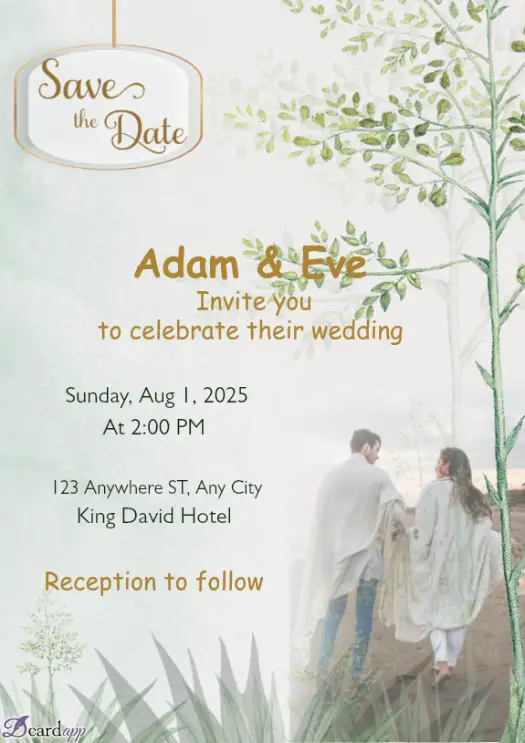 Wedding Invitation example